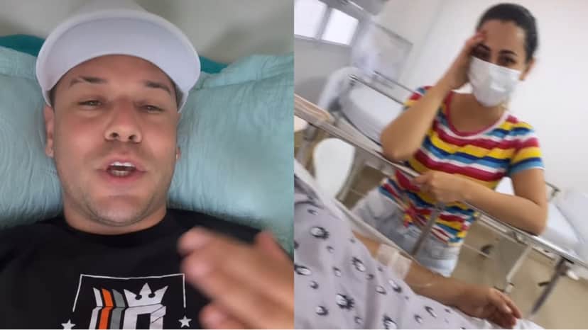Tiago Barnabé, a Narcisa, faz vídeo para tranquilizar fãs e mostra esposa ao seu lado no hospital enquanto é medicado Tiago Barnabé, a Narcisa, faz vídeo para tranquilizar fãs e mostra esposa ao seu lado no hospital enquanto é medicado