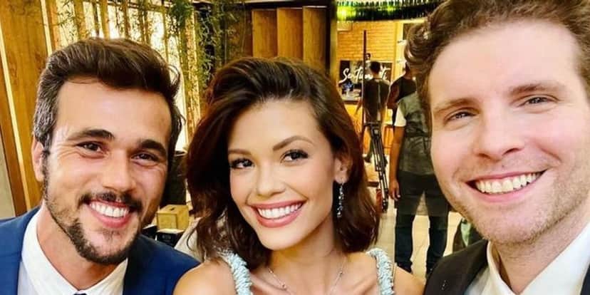Bruno Ferrari, Vitória Strada e Thiago Fragoso nos bastidores de ‘Salve-Se Quem Puder’ (Foto: Reprodução) Bruno Ferrari, Vitória Strada e Thiago Fragoso nos bastidores de ‘Salve-Se Quem Puder’ (Foto: Reprodução)