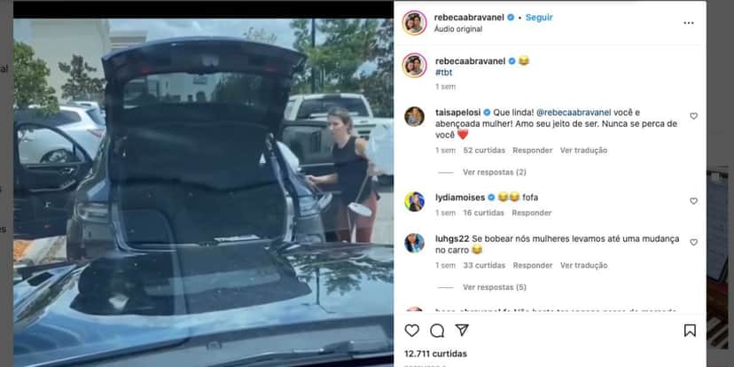 Alexandre Pato mostra Rebeca Abravanel em vídeo (Reprodução) Alexandre Pato mostra Rebeca Abravanel em vídeo (Reprodução)
