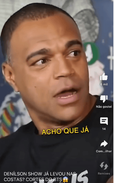 Ex-jogador Denílson, é questionado sobre traição e é sincero em resposta, deixando o Brasil chocado - Foto Reprodução Ex-jogador Denílson, é questionado sobre traição e é sincero em resposta, deixando o Brasil chocado - Foto Reprodução