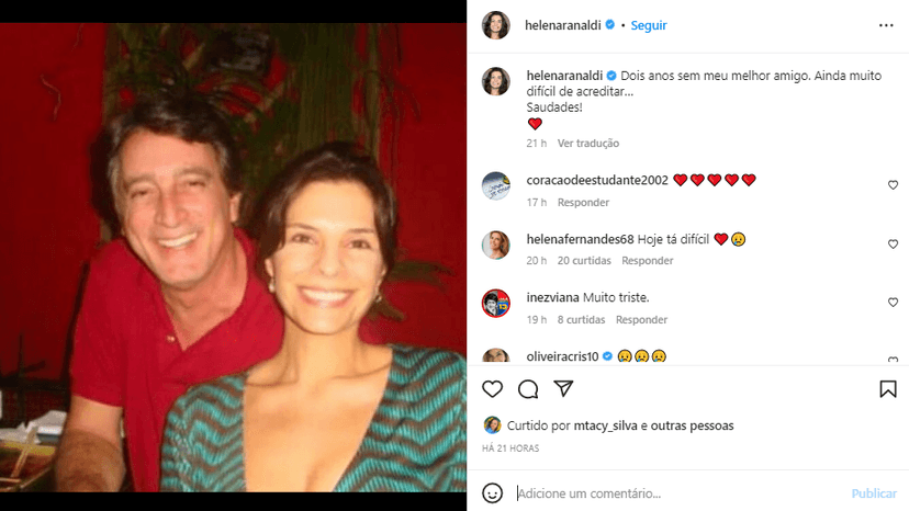 Helena Ranaldi usa suas redes sociais para desabar sobre morte de grande amigo e ator da Globo e recebe apoio dos fãs - Foto Reprodução Helena Ranaldi usa suas redes sociais para desabar sobre morte de grande amigo e ator da Globo e recebe apoio dos fãs - Foto Reprodução