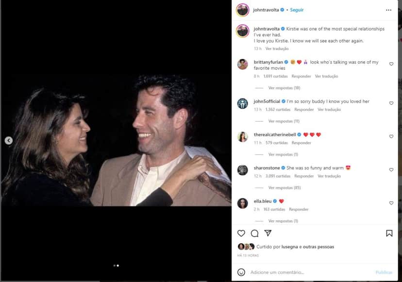 John Travolta homenageou Kirstie Alley John Travolta homenageou Kirstie Alley