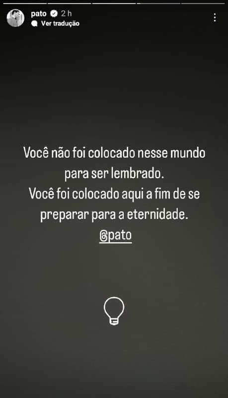 Alexandre Pato surpreendeu com mensagem reflexiva (Foto: Reprodução/ Instagram) Alexandre Pato surpreendeu com mensagem reflexiva (Foto: Reprodução/ Instagram)