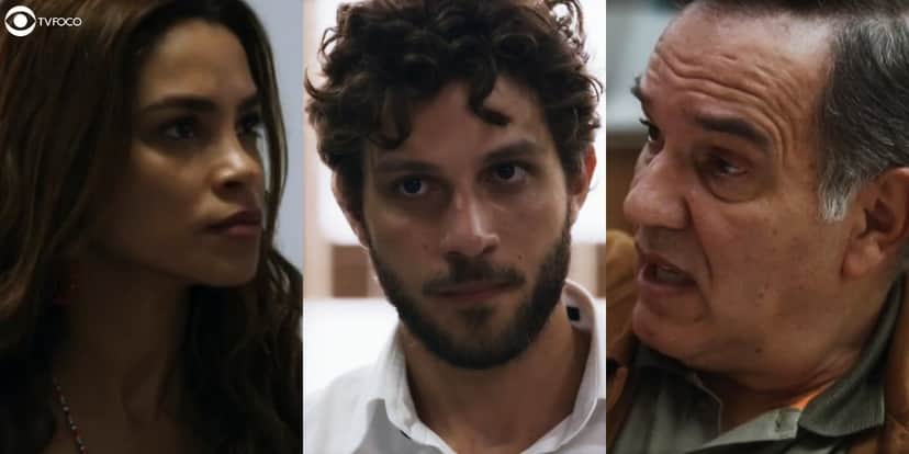 Brisa, Ari e Guerra da novela Travessia (Foto: Reprodução/Globo) Brisa, Ari e Guerra da novela Travessia (Foto: Reprodução/Globo)