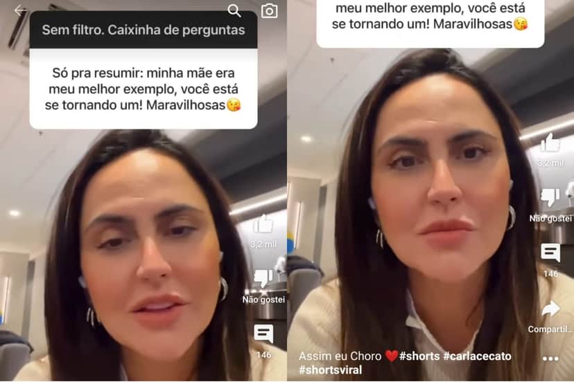 A jornalista se deparou com recado no celular e se emociona com elogio e admiração (Fotos: Reprodução/ Instagram) A jornalista se deparou com recado no celular e se emociona com elogio e admiração (Fotos: Reprodução/ Instagram)