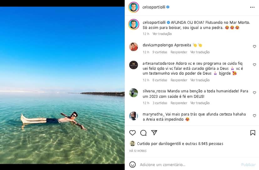 Celso Portiolli fez uma confissão na legenda (Foto: Reprodução/ Instagram) Celso Portiolli fez uma confissão na legenda (Foto: Reprodução/ Instagram)