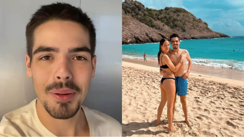 João Guilherme Silva, co-apresentador do Faustão na Band, surgiu sem camisa com a namorada mais velha João Guilherme Silva, co-apresentador do Faustão na Band, surgiu sem camisa com a namorada mais velha