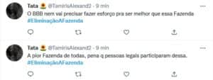 Internautas criticaram a última festa de A Fazenda 14 (Foto: Reprodução / Twitter) Internautas criticaram a última festa de A Fazenda 14 (Foto: Reprodução / Twitter)