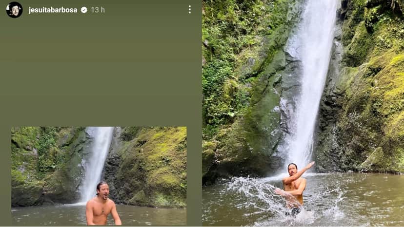 Jesuíta Barbosa, o Jove, curte cachoeira na companhai do namorado gato Jesuíta Barbosa, o Jove, curte cachoeira na companhai do namorado gato