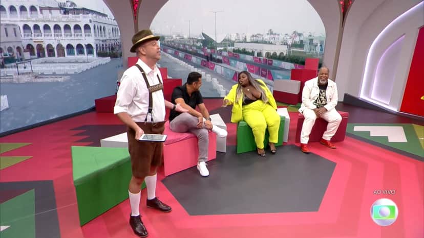Alex Escobar, Fred, Jojo Todynho e Ailton Graça na Central da Copa (Foto: Reprodução / TV Globo) Alex Escobar, Fred, Jojo Todynho e Ailton Graça na Central da Copa (Foto: Reprodução / TV Globo)