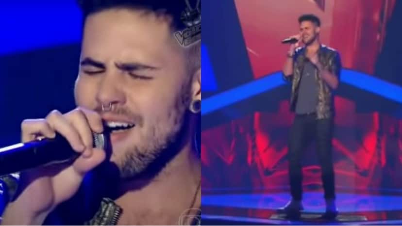 O participante do The Voice Brasil (Reprodução/ Globo) O participante do The Voice Brasil (Reprodução/ Globo)