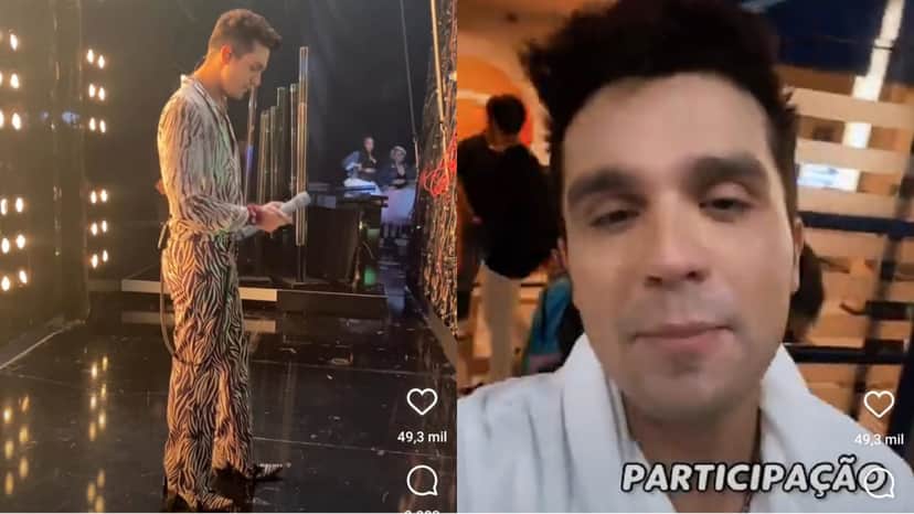 Luan Santana com seu figurino detonado por internautas no Domingão com Huck (Fotos: Reprodução/ Instagram) Luan Santana com seu figurino detonado por internautas no Domingão com Huck (Fotos: Reprodução/ Instagram)