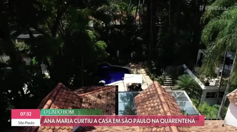 Mansão de Ana Maria Braga tem área extensa verde (Foto: Reprodução) Mansão de Ana Maria Braga tem área extensa verde (Foto: Reprodução)