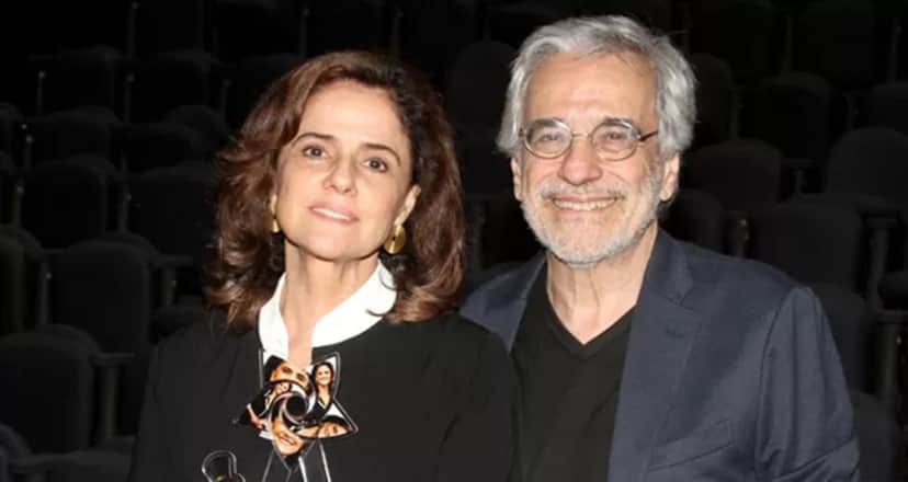 Marieta Severo e Aderbal, seu marido desde 2004 Marieta Severo e Aderbal, seu marido desde 2004