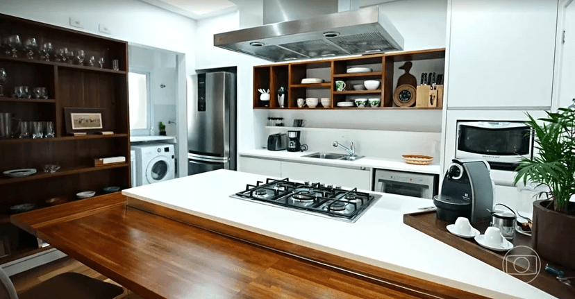Cozinha do apartamento da apresentadora (Foto: Globo) Cozinha do apartamento da apresentadora (Foto: Globo)