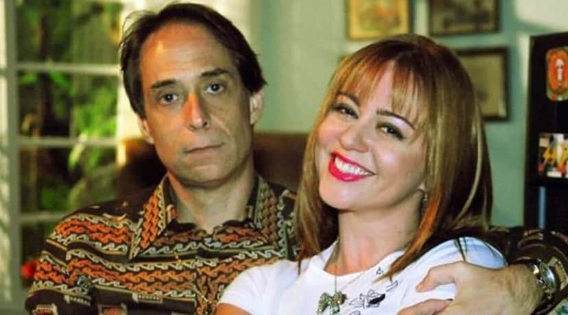 Pedro e Guta Stresser, seu par romântico em A Grande Família (Foto: Reprodução / Globo) Pedro e Guta Stresser, seu par romântico em A Grande Família (Foto: Reprodução / Globo)