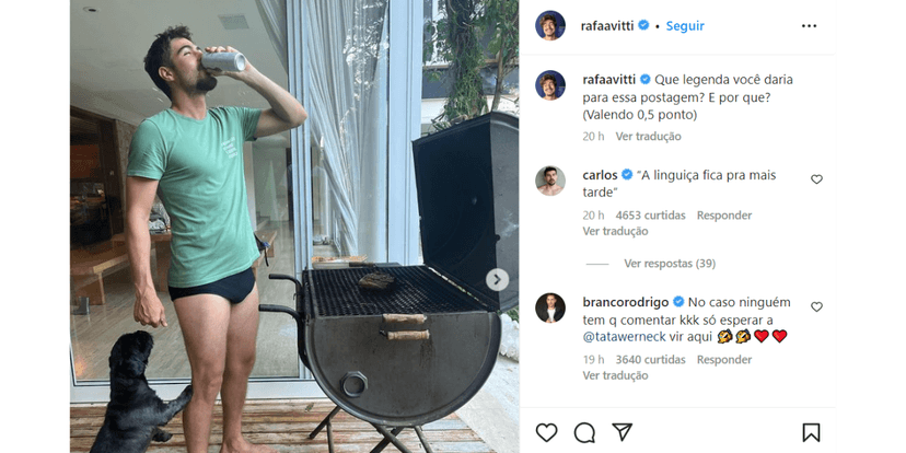 Rafa Vitti surge de sunga nas redes sociais (Foto: Reprodução) Rafa Vitti surge de sunga nas redes sociais (Foto: Reprodução)