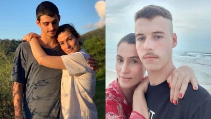 A jornalista ao lado dos filhos, Miguel e Antonio Mac Dowell, frutos do primeiro casamento A jornalista ao lado dos filhos, Miguel e Antonio Mac Dowell, frutos do primeiro casamento