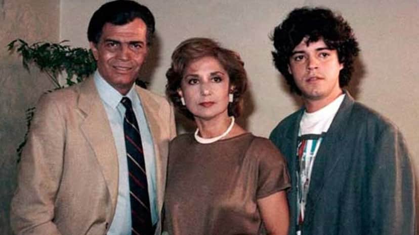 Eva Wilma e Felipe Camargo foram ex-namorada e filho renegado de personagem vilanesco de Roda de Fogo (Foto: Divulgação/ Globo) Eva Wilma e Felipe Camargo foram ex-namorada e filho renegado de personagem vilanesco de Roda de Fogo (Foto: Divulgação/ Globo)