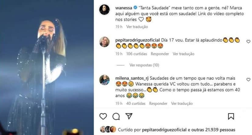 Wanessa publica vídeo no palco do seu show e sogra esbanja prestígio em recado público Wanessa publica vídeo no palco do seu show e sogra esbanja prestígio em recado público