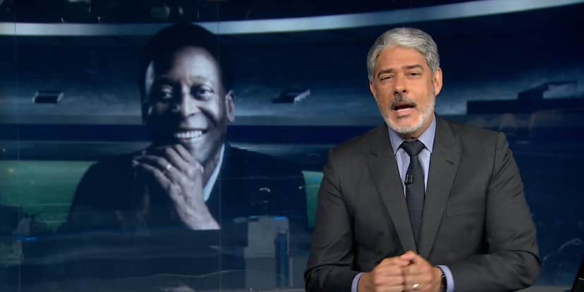 William Bonner homenageou Pelé no Jornal Nacional (Foto: Reprodução) William Bonner homenageou Pelé no Jornal Nacional (Foto: Reprodução)