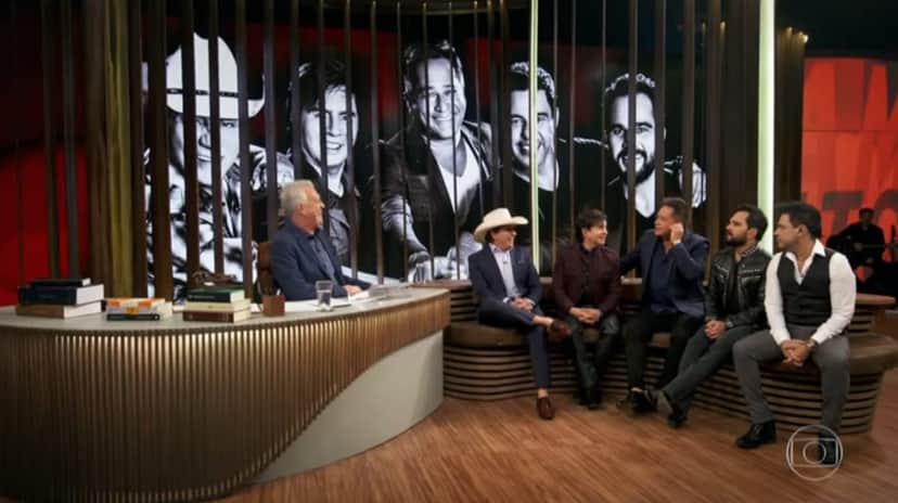 Os 'Amigos' no Conversa com Bial (Reprodução/ Globo) Os 'Amigos' no Conversa com Bial (Reprodução/ Globo)