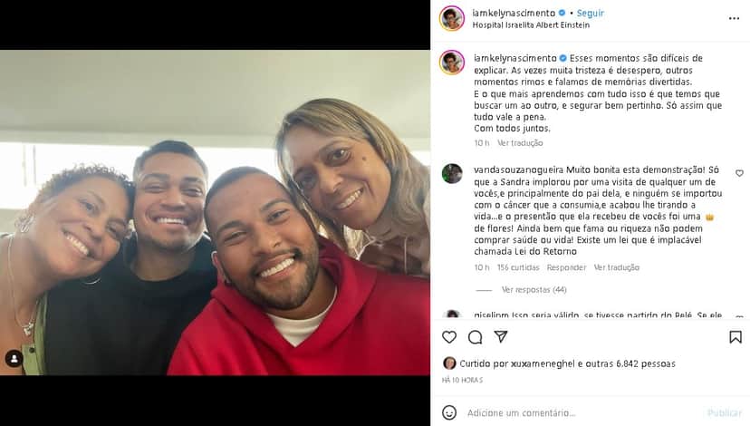 Netos de Pelé foram visitar o avô no hospital e Xuxa teve atitude inesperada (Foto: Reprodução/ Instagram) Netos de Pelé foram visitar o avô no hospital e Xuxa teve atitude inesperada (Foto: Reprodução/ Instagram)