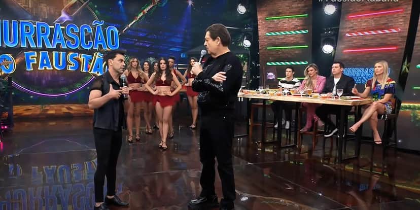 Zezé Di Camargo esteve na churrascaria do Faustão (Foto: Reprodução / Band) Zezé Di Camargo esteve na churrascaria do Faustão (Foto: Reprodução / Band)