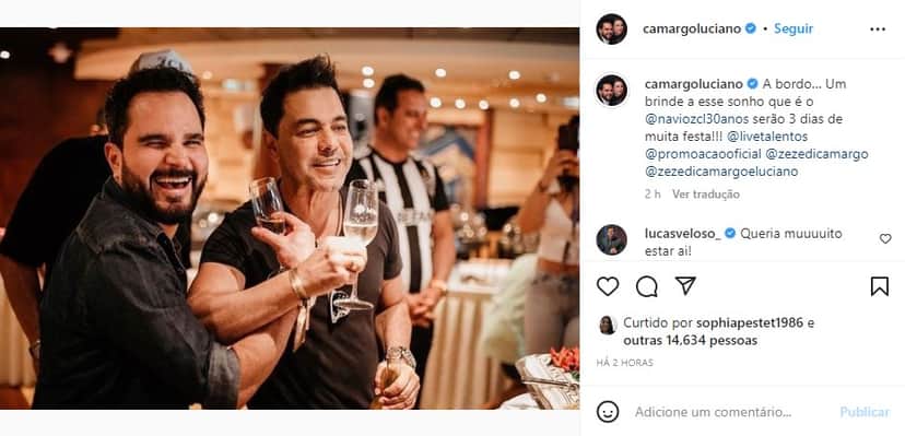 Luciano e Zezé surgem entrelaçados e fazem aquilo que ninguém acreditava mais que fariam - Foto: Reprodução Luciano e Zezé surgem entrelaçados e fazem aquilo que ninguém acreditava mais que fariam - Foto: Reprodução