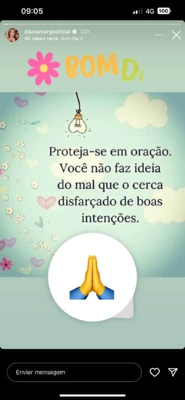 Zilu Godói deixou o seguinte recado (Foto: Reprodução/ Instagram) Zilu Godói deixou o seguinte recado (Foto: Reprodução/ Instagram)