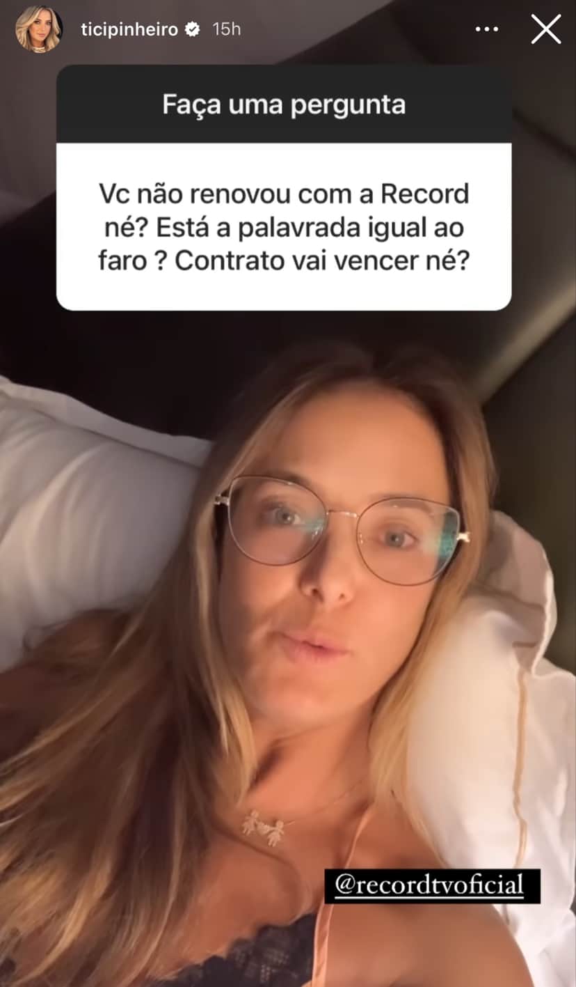 Tici Pinheiro, esposa do César Tralli, surge em suas redes sociais e abre o jogo sobre não renovação de contrato com a Record e decisão tomada - Foto Reprodução Instagram Tici Pinheiro, esposa do César Tralli, surge em suas redes sociais e abre o jogo sobre não renovação de contrato com a Record e decisão tomada - Foto Reprodução Instagram