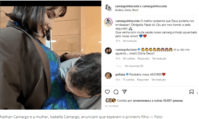 Luciano Camargo, irmão de Zezé Di Camargo, comemora a chegada de bebê na família com notícia de gravidez sendo confirmada - Foto Reprodução Luciano Camargo, irmão de Zezé Di Camargo, comemora a chegada de bebê na família com notícia de gravidez sendo confirmada - Foto Reprodução