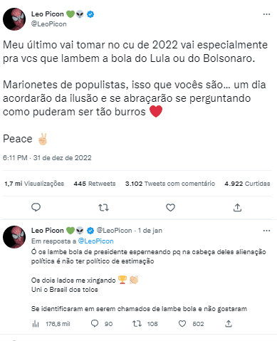 Léo Picon, irmão de Jade Picon, se revolta em público, Gil do Vigor se ofende e não deixa barato - Foto Reprodução Léo Picon, irmão de Jade Picon, se revolta em público, Gil do Vigor se ofende e não deixa barato - Foto Reprodução