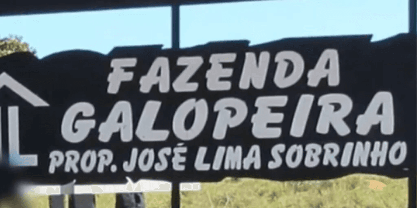 Placa na entrada da fazenda de Chitãozinho (Foto: Divulgação) Placa na entrada da fazenda de Chitãozinho (Foto: Divulgação)