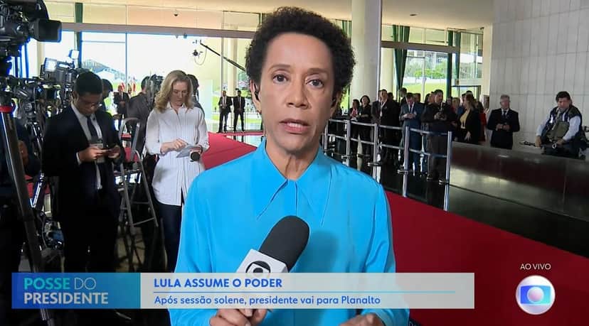 Zileide em link direto com o Jornal Nacional (Foto: Reprodução / TV Globo) Zileide em link direto com o Jornal Nacional (Foto: Reprodução / TV Globo)