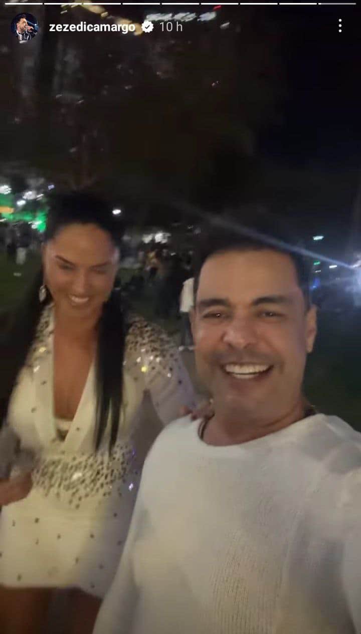 Graciele Lacerda surgiu na companhia de Zezé Di Camargo curtindo a noite em Miami