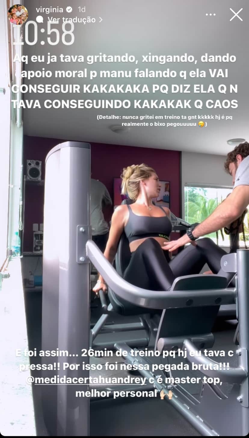 Em um vídeo publicado nas redes sociais, Virginia Fonseca surge urrando de dor, não se aguenta e dispara xingamento - Foto Reprodução Instagram Em um vídeo publicado nas redes sociais, Virginia Fonseca surge urrando de dor, não se aguenta e dispara xingamento - Foto Reprodução Instagram