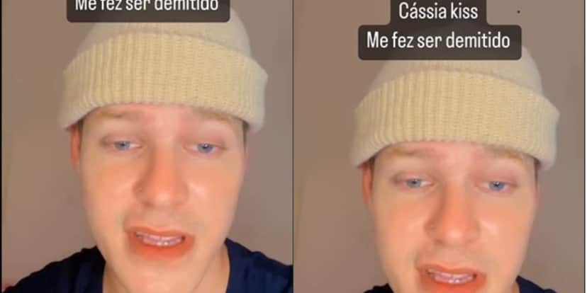 Garçom que foi humilhado por Cássia Kis deu entrevista para o SBT (Foto: Reprodução)