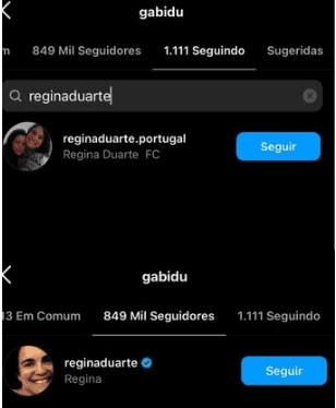 Regina Duarte e Gabriela Duarte não se seguem mais no instagram - Foto Reprodução Regina Duarte e Gabriela Duarte não se seguem mais no instagram - Foto Reprodução