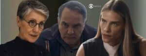 Travessia - Cidália deixa Guerra em pânico ao revelar descoberta macabra de Sara na novela das nove da Globo (Foto: Reprodução / Globo / Montagem TV Foco) Travessia - Cidália deixa Guerra em pânico ao revelar descoberta macabra de Sara na novela das nove da Globo (Foto: Reprodução / Globo / Montagem TV Foco)