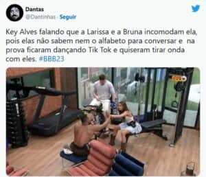 BBB23: Key Alves humilha sister e expõe ranço após Jogo da Discórdia (Foto: Reprodução / Twitter) BBB23: Key Alves humilha sister e expõe ranço após Jogo da Discórdia (Foto: Reprodução / Twitter)