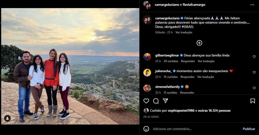 Luciano Camargo reúne a família e se declara - Foto: Reprodução