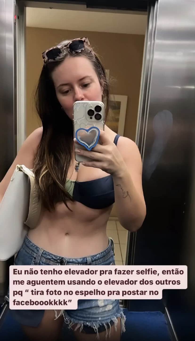Mari Bridi, ex-esposa do galã da Globo, Rafael Cardoso, se vinga, e publica foto no espelho exibindo aos seus seguidores aquilo que ela conseguiu - Foto Reprodução Instagram