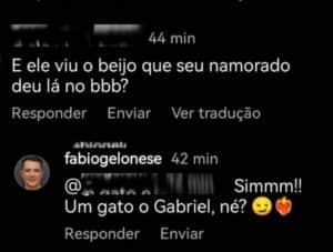 BBB23 - Marido de Fred quebra o silêncio e fala sobre marido ter se agarrado com Gabriel (Foto: Reprodução / Instagram) BBB23 - Marido de Fred quebra o silêncio e fala sobre marido ter se agarrado com Gabriel (Foto: Reprodução / Instagram)