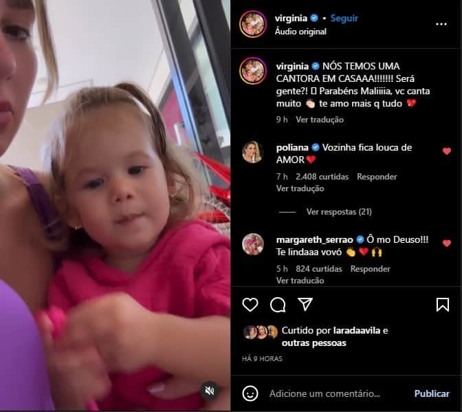 Virgínia Fonseca entrega vídeo da filha cantando e Poliana Rocha dá recado - Foto: Reprodução Virgínia Fonseca entrega vídeo da filha cantando e Poliana Rocha dá recado - Foto: Reprodução