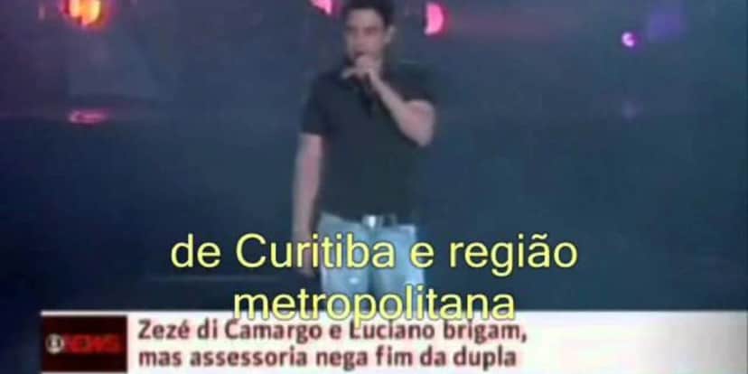 Vazou motivo de situação em camarim que fez Luciano abandonar o palco durante um show com Zezé Di Camargo - Foto Reprodução Vazou motivo de situação em camarim que fez Luciano abandonar o palco durante um show com Zezé Di Camargo - Foto Reprodução
