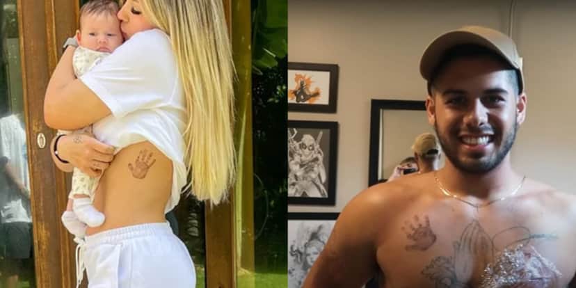 Virgínia Fonseca e Zé Felipe tatuaram mão de Maria Alice - Foto: Reprodução Virgínia Fonseca e Zé Felipe tatuaram mão de Maria Alice - Foto: Reprodução