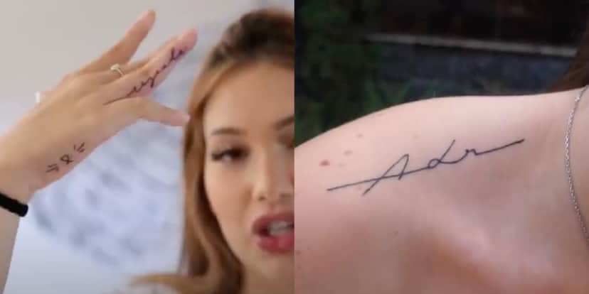 Tatuagem que Virgínia Fonseca fez em homenagem a Rezende na esquerda e aos fãs na direita - Foto: Reprodução Tatuagem que Virgínia Fonseca fez em homenagem a Rezende na esquerda e aos fãs na direita - Foto: Reprodução