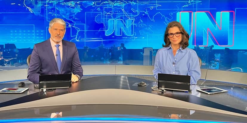 William Bonner e Renata Vasconcellos no Jornal Nacional (Foto: Divulgação) William Bonner e Renata Vasconcellos no Jornal Nacional (Foto: Divulgação)