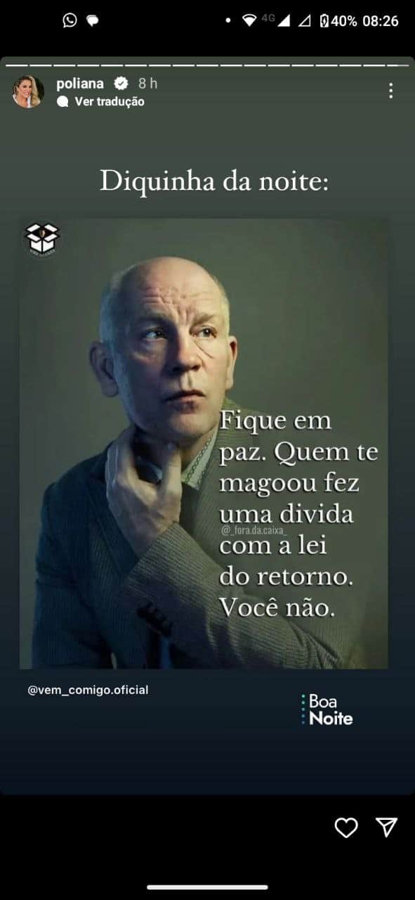 Poliana Rocha deixou um recado enigmático muito misterioso e surpreendeu (Foto: Reprodução/ Instagram) Poliana Rocha deixou um recado enigmático muito misterioso e surpreendeu (Foto: Reprodução/ Instagram)